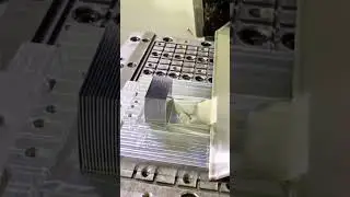 Aluminum Heat Sink Skiving Is So Calming!  #heatsink #cnc #machine #factory