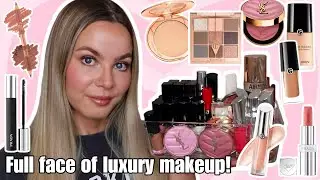 FULL FACE OF LUXURY MAKEUP! What's Worth The Price Tag?!