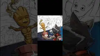 I Am GROOT!😍 #shorts #youtubeshorts #coloring #marvel #groot