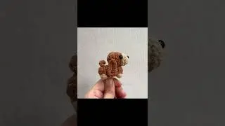 Mini Dachshund, Sausage Dog, Tiny Wiener - Crochet Amigurumi Keychain, Bag Charm, Plushie