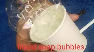 Easy water bubbles using straw/ Fun bubbles experiment for kids using paper cup by Divya