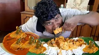 Eating butter garlic leg pepper chicken with Unlimited rice | Food Challenge tamil 