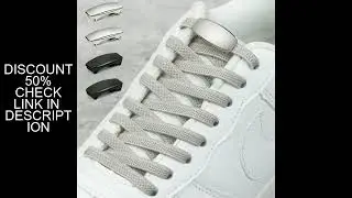 1Pair Metal Lock Elastic Tieless Shoelaces Sneakers Lazy No Tie Shoe Lace for Kids Adult Sneakers Me