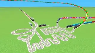 EIGHT TRAIN CROSSING SNAKE CIRCLE ⭕ TRUN RAILROAD BEANG DRIVE  RAILWORK 