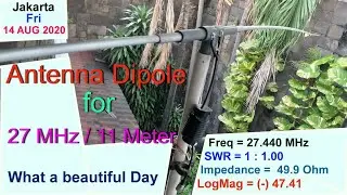 Antenna Dipole for 27 MHz / 11 Meter Band / Citizen Band / HF Tutorial