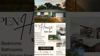 Open house in Springhill fl . SATURDAY 1/25 12 -2pm#springhill