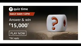 Today Amazon Quiz 12 Feb 2021 // Prize 15,000 Amazon Pay Balance