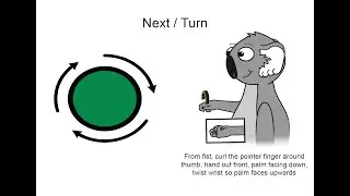 Quota Memorial Park Communication Board Key Word Sign tutorial - Next/Turn