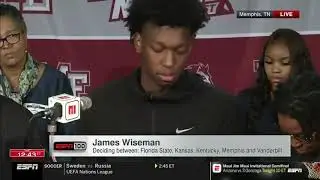 ESPN No. 1 player, 7-foot James Wiseman commits to Penny Hardaway and the Memphis Tigers!