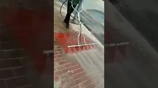 Cleaning a Road Footpath 🔥|| Morden techniques|| #shorts
