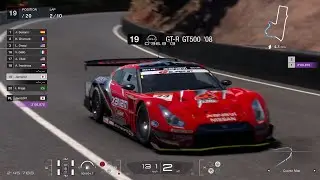 【GT7】Weekly Challenges：ワールドツーリングカー800：マウントパノラマ：GT R GT500 '08：フロント視点
