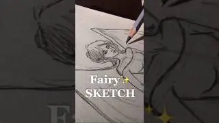 fairy sketch✨#shorts #art #asmr #drawing #pencildrawing  #sketch #sketchbook #fairy #aesthetic