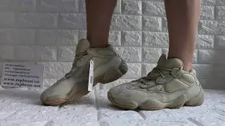 Yeezy 500 Boost Stone on feet