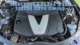 Mercedes W221 S klasa 320CDi 3.0V6 OM642 praca silnika #engine sound #motor #diesel #benz #daimler