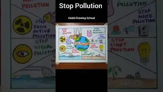 Stop pollution drawing poster #shorts #stoppollution #drawing
