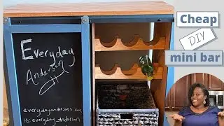 Cheap DIY Mini Bar with Refrigerator for less than $100
