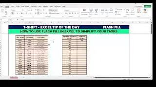 Excel Flash Fill Trick | Automatically Fill Data in Seconds#excel#exceltips#flashfill#excellearning 