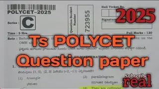 POLYCET question paper with answers key  | ts polycet question paper in 2025| polycet full paper key
