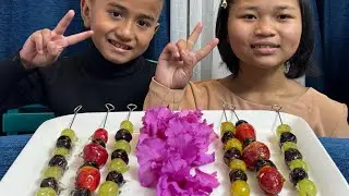 Candy Fruits Eating Challenge #mukbang #eatingcompetition #homemadecandy