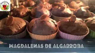 MAGDALENAS DE ALGARROBA👨‍🍳​🥣 (SALUDABLES Y CASERAS) 👨‍🍳​​🍴​