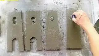 The idea of building a garden corner model // Making windmill models from cement and sand
