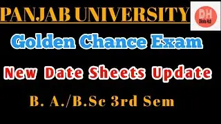 PU Golden Chance|| New Updates|| B.A / B.Sc 3rd Sem||Full Date Sheet