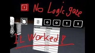 Roblox Town in Binary 4-bit to Decimal Number Converter (not use logic gate)