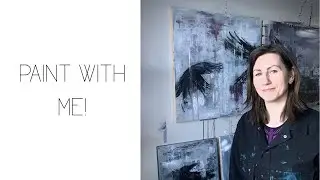 Studio Vlog - Paint with me! - Painting process - sanding and creating layers - Life of an Artist