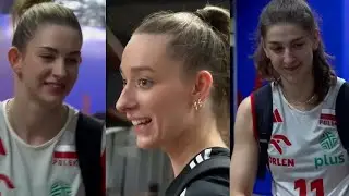 นักวอลเลย์บอลหญิงทีมชาติโปแลนด์เดินทางกลับที่พักหลังแข่งขันชนะทีมชาติตุรกี #VNL2024 21/06/2024
