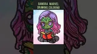 #gamora #cute #marvel #drawing and #colouring  #art #music #marvel #song