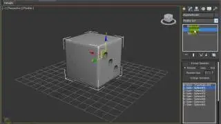Creating A Dice Using ProBoolean Compound Objects - 3DSMax2012