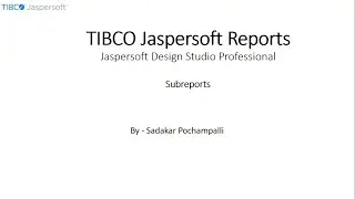 027 | BI - Jaspersoft Reports | Subreports in Jaspersoft Design Studio