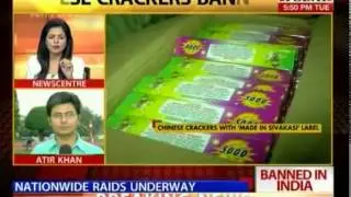 Massive crackdown on banned Chinese crackers in India
