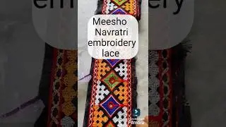 Meesho embroidery lace review haul sewing lehenga for navratri garbha banjara