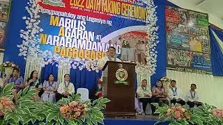 Hon.Mayor Ariel Non speech.Oath taking last part.