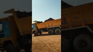 Laterite mines  transporting cement factory