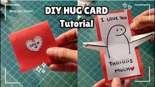 How to make a Pop Up Hug Card | Love You Cards |Handmade Card ✨