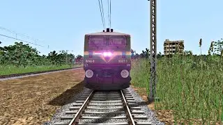 Early morning furious passenger at snake curve indian train simulator