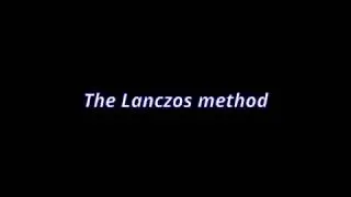 Lanczos derivation (old version)