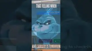 knee surgery check in  #roblox #kneesurgery #grinch #robloxmemes #robloxstory