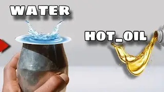 HOT-oil.and ice water 💦_experment मेने गर्म तेल में पानी डाला😂