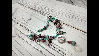 Multi Strand Necklace Using Adornable Elements Firepolish Beads of the Month Club!