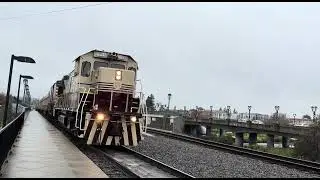 Napa wine train arriving in Napa ca