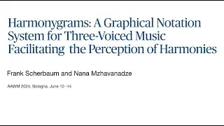 Harmonygrams: A Graphical Notation System for Three-Voiced Music