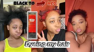 How To Dye Dark 4C Hair Red/Burgundy with NO BLEACH ! (Beginner Friendly)