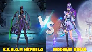 HANABI MOONLIT NINJA VS HANABI VENOM NEPHILA MOBILE LEGEND
