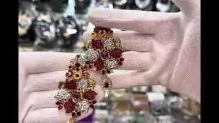 Pakistani mirror jewellery #KundanJewellery#MirroredJewellery #Kundan #Jewellery #Earring