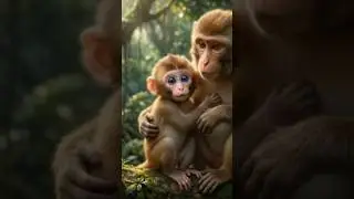 Tufaan Me Bichhda Baby Monkey 😢 | Maa Ka Pyaar Kabhi Nahi Harta ❤️🌧️#cartoon #viral #shortvideo