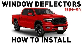 How to install Shatterproof Tape-on Window Deflectors for Dodge RAM 2019-on