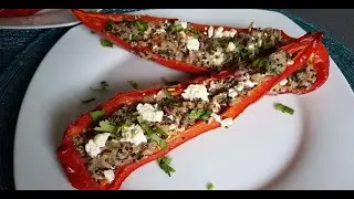 Gevulde puntpaprika met quinoa